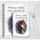 Személyre szabható - Vörös hajú Csini Rák lány mintás A6-os füzet