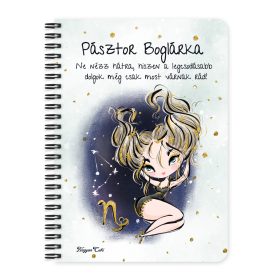   Személyre szabható - Szőke hajú Csini Bak lány mintás füzet