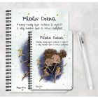 Személyre szabható - Barna hajú Csini Ikrek lány mintás füzet