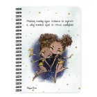 Személyre szabható - Barna hajú Csini Ikrek lány mintás füzet