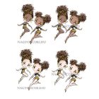 Személyre szabható - Barna hajú Csini Ikrek lány mintás füzet