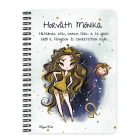 Személyre szabható - Barna hajú Csini Oroszlán lány mintás füzet