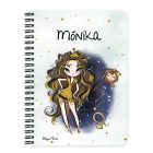 Személyre szabható - Barna hajú Csini Oroszlán lány mintás füzet