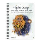 Személyre szabható - Vörös hajú Csini Oroszlán lány mintás A6-os füzet