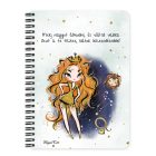 Személyre szabható - Vörös hajú Csini Oroszlán lány mintás A6-os füzet