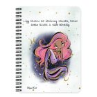 Személyre szabható - Rózsaszín hajú Csini Halak lány mintás füzet