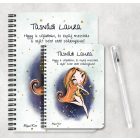 Személyre szabható - Vörös hajú Csini Nyilas lány mintás A6-os füzet