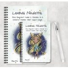 Személyre szabható - Szőke hajú Csini Bika lány mintás füzet