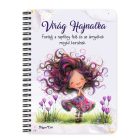 Személyre szabható - Bájos krókusz virágos tündér mintás A6-os füzet