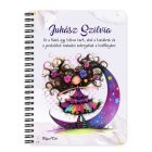 Személyre szabható - Bájos lila virágos tündér és a hold mintás A6-os füzet