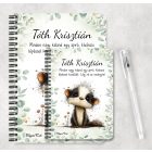 Személyre szabható - Az erdő bölcs remetéje, a cuki borz mintás A6-os füzet