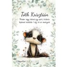 Személyre szabható - Az erdő bölcs remetéje, a cuki borz mintás A6-os füzet