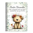 Személyre szabható - A legcukibb tavaszi macika mintás A6-os füzet