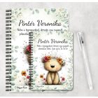 Személyre szabható - A legcukibb tavaszi macika mintás A6-os füzet