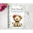 Személyre szabható - A legcukibb tavaszi macika mintás A6-os füzet