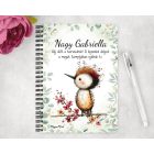 Személyre szabható - Tündéri harkály, az erdő kis dobosa mintás A6-os füzet