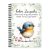 Személyre szabható - Aranyos kék cinege, a fürge akrobata mintás A6-os füzet