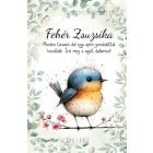 Személyre szabható - Aranyos kék cinege, a fürge akrobata mintás A6-os füzet