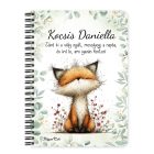 Személyre szabható - Az erdő kis ravaszdija, a vörös róka mintás A6-os füzet