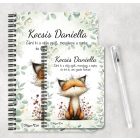 Személyre szabható - Az erdő kis ravaszdija, a vörös róka mintás A6-os füzet