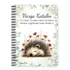 Személyre szabható - A kert kis álmodozója, cuki süni mintás A6-os füzet