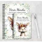 Személyre szabható - Tavasz hírnöke, a mezei nyuszi mintás A6-os füzet