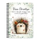 Személyre szabható - A rét mosolygós cukisága, a süni mintás A6-os füzet