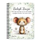 Személyre szabható - Az erdő cuki aprósága, a mogyorós pele mintás A6-os füzet