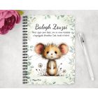 Személyre szabható - Az erdő cuki aprósága, a mogyorós pele mintás A6-os füzet