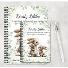 Személyre szabható - Anya és a kicsi nyuszikája mintás A6-os füzet