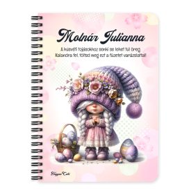 Személyre szabható - Húsvéti manólány mintás füzet