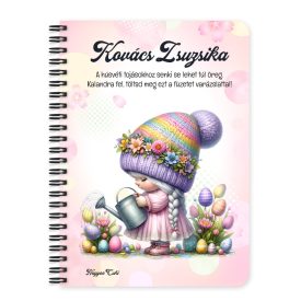   Személyre szabható - Locsoló Húsvéti manólány mintás füzet