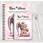 Személyre szabható - Húsvéti manólány csokival mintás füzet