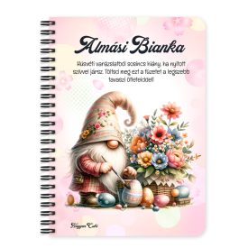   Személyre szabható - Tojás festő Húsvéti manó mintás füzet