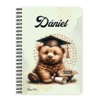 Személyre szabható - 2026 Ballagás - Maci mintás füzet