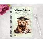 Személyre szabható - 2026 Ballagás - Maci mintás füzet