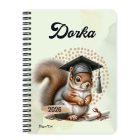 Személyre szabható - 2026 Ballagás - Mókus mintás füzet