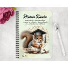 Személyre szabható - 2026 Ballagás - Mókus mintás füzet