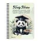 Személyre szabható - 2026 Ballagás - Panda mintás füzet