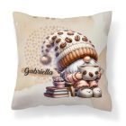 Névvel kérhető - Cuki kávés manó könyvvel mintás párna