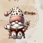 Névvel kérhető - Könyvmoly kávés manó mintás párna