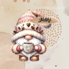 Névvel kérhető kávés manó - Előbb a kávét mintás párna