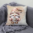 Névvel kérhető kávés manó - Előbb a kávét mintás párna