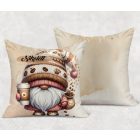 Névvel kérhető - Kávés manó cókmókos mintás párna