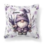 Névvel kérhető - Hintázó Levendulás manó mintás párna