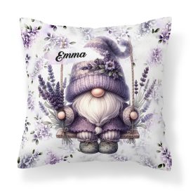   Névvel kérhető - Hintázó Levendulás manó mintás párna
