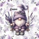 Névvel kérhető - Hintázó Levendulás manó mintás párna