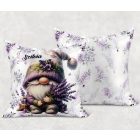 Névvel kérhető - Cuki Levendulás manó mintás párna