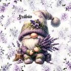 Névvel kérhető - Cuki Levendulás manó mintás párna