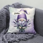 Névvel kérhető - Illatos Levendulás manó mintás párna